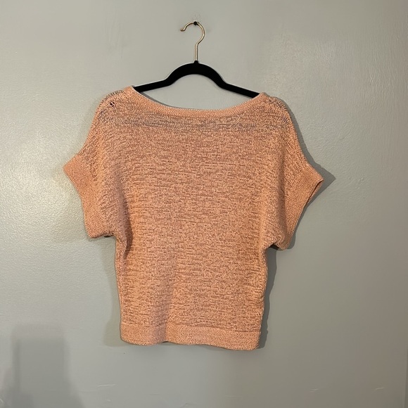 WD.NY blush crochet short sleeve blouse size Medium - Picture 4 of 4